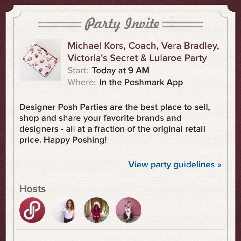 🎉 POSH PARTY PICTURE FEATURE 2/16/18 🎉